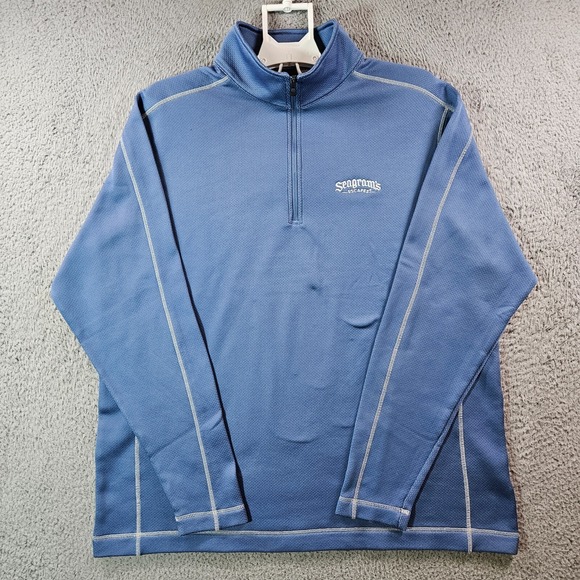 Nike Golf Sweater Men XXL Dri-Fit 1/4 Zip Mock‎ Neck Light Blue - Picture 1 of 13
